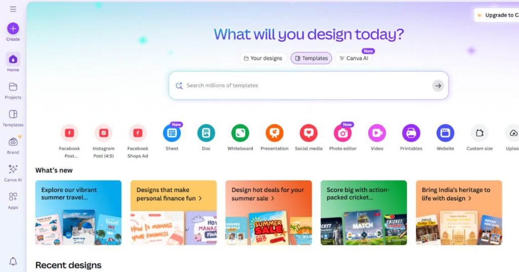 Canva Dashboard, which tool is better photoshop vs canva