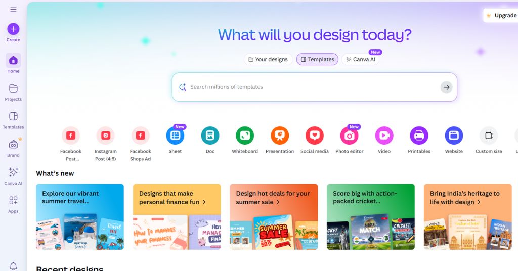 canva dashboard
